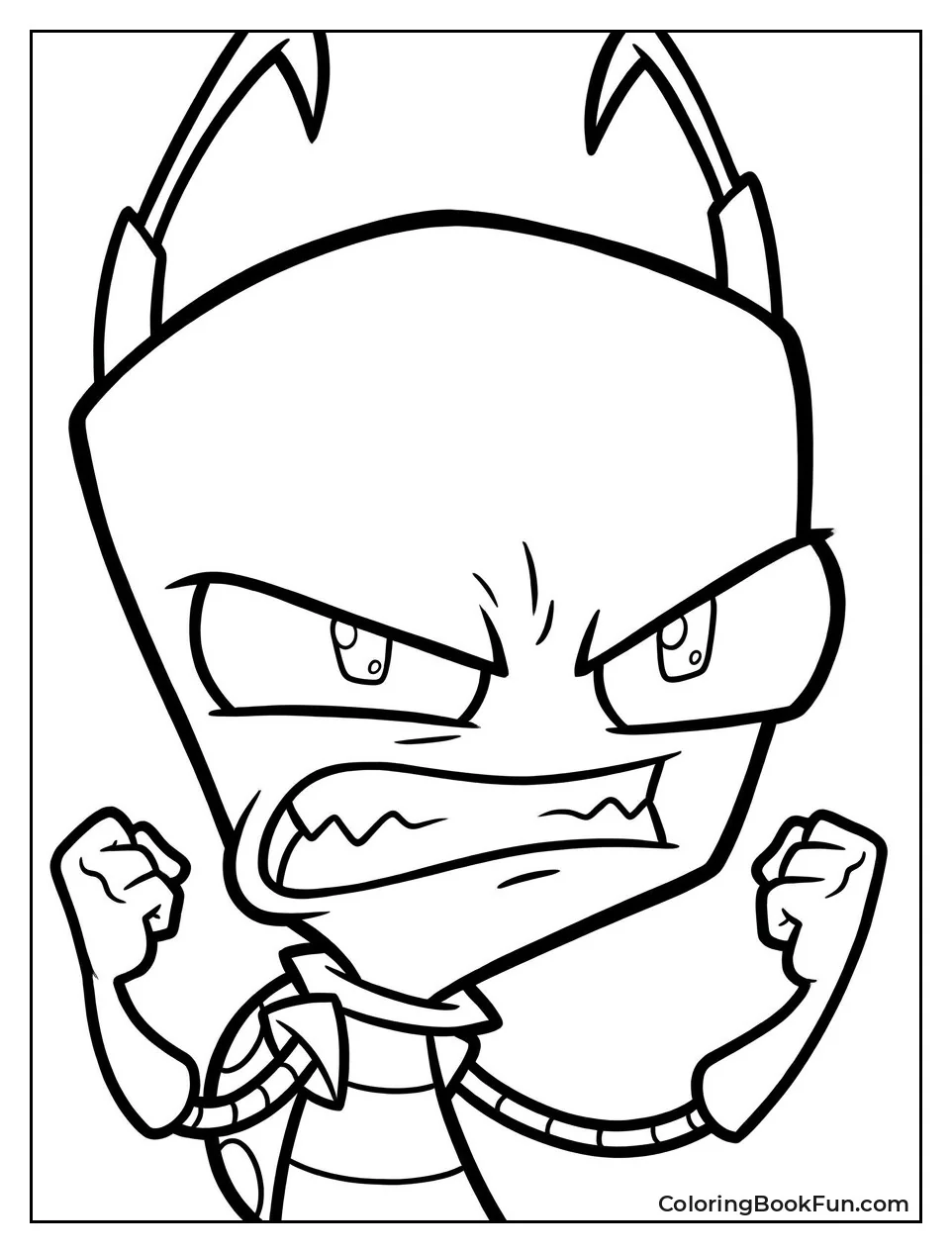 Zim with Furious Angry Face