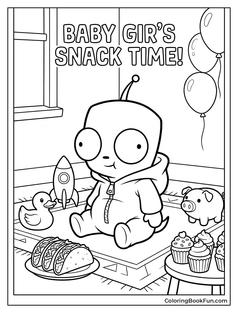 Baby Gir Playing with Toys