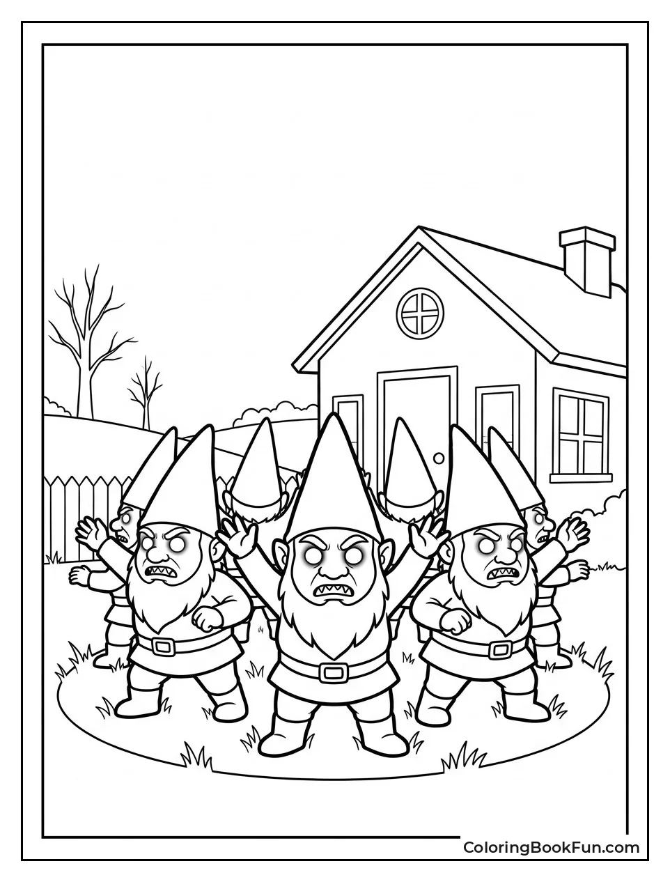 Glowing Gnomes Attacking the Yard
