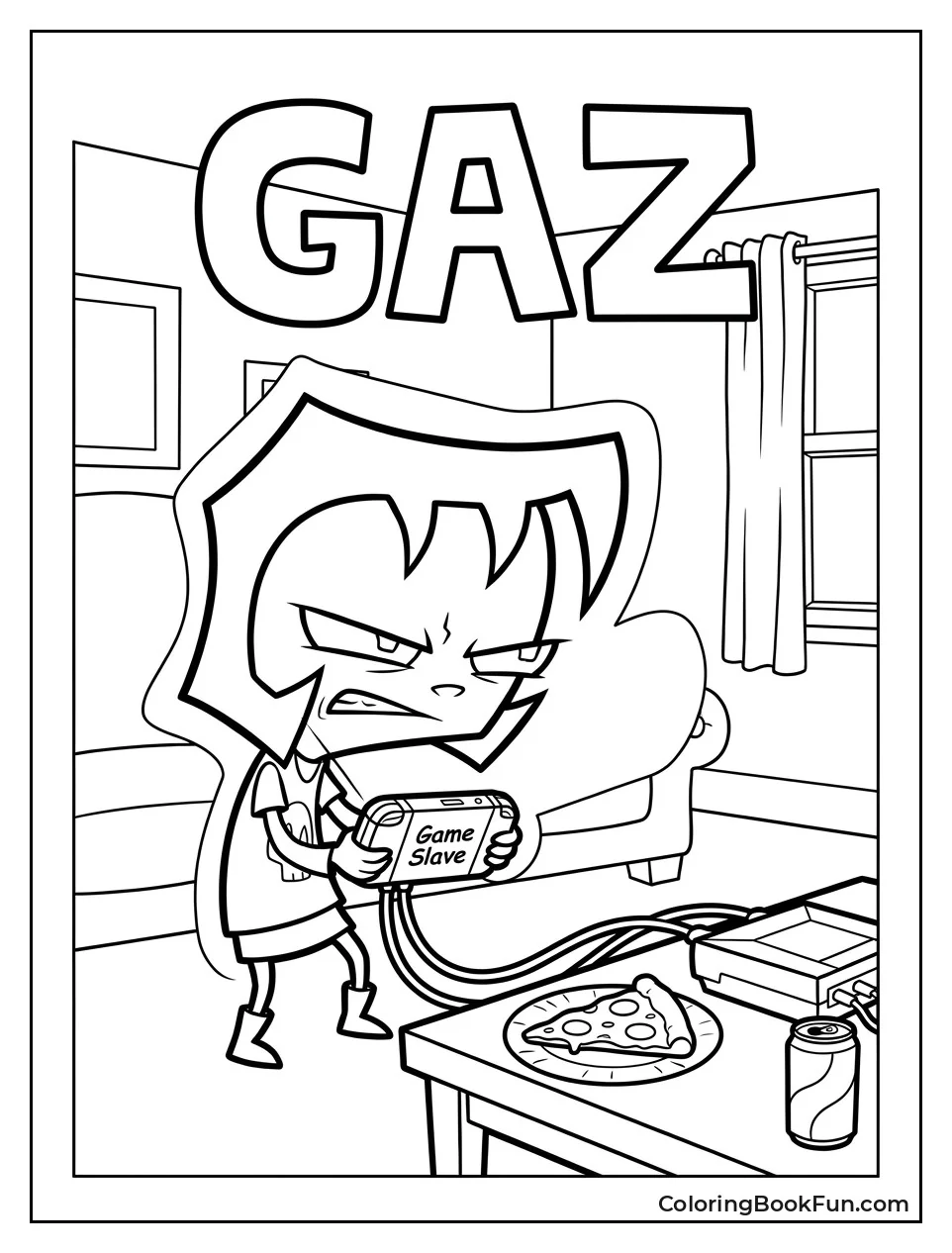 Gaz Playing Video Game