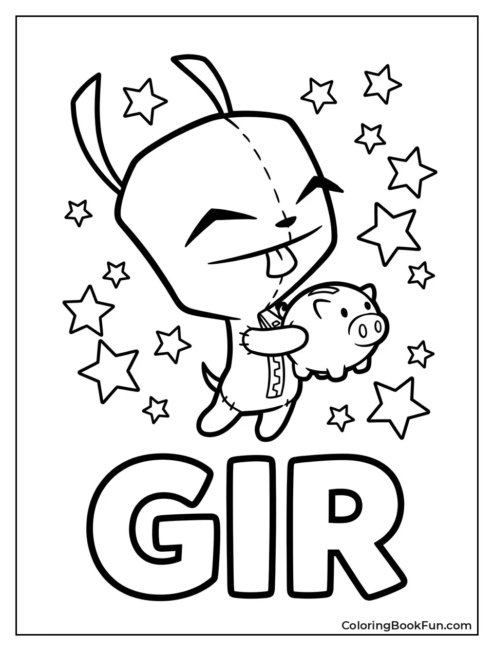 Gir in Green Dog Suit