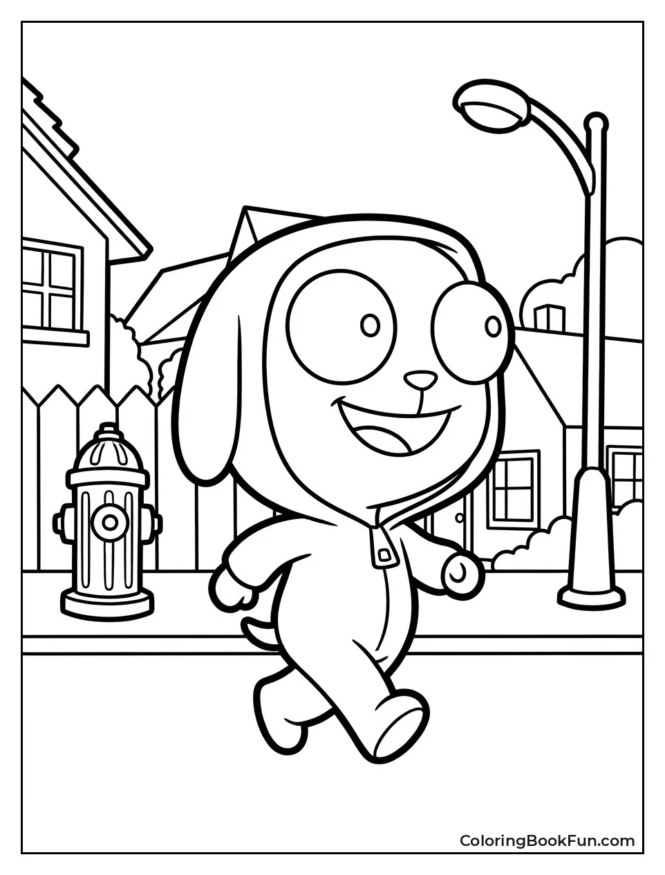 Gir Walking Down the Street