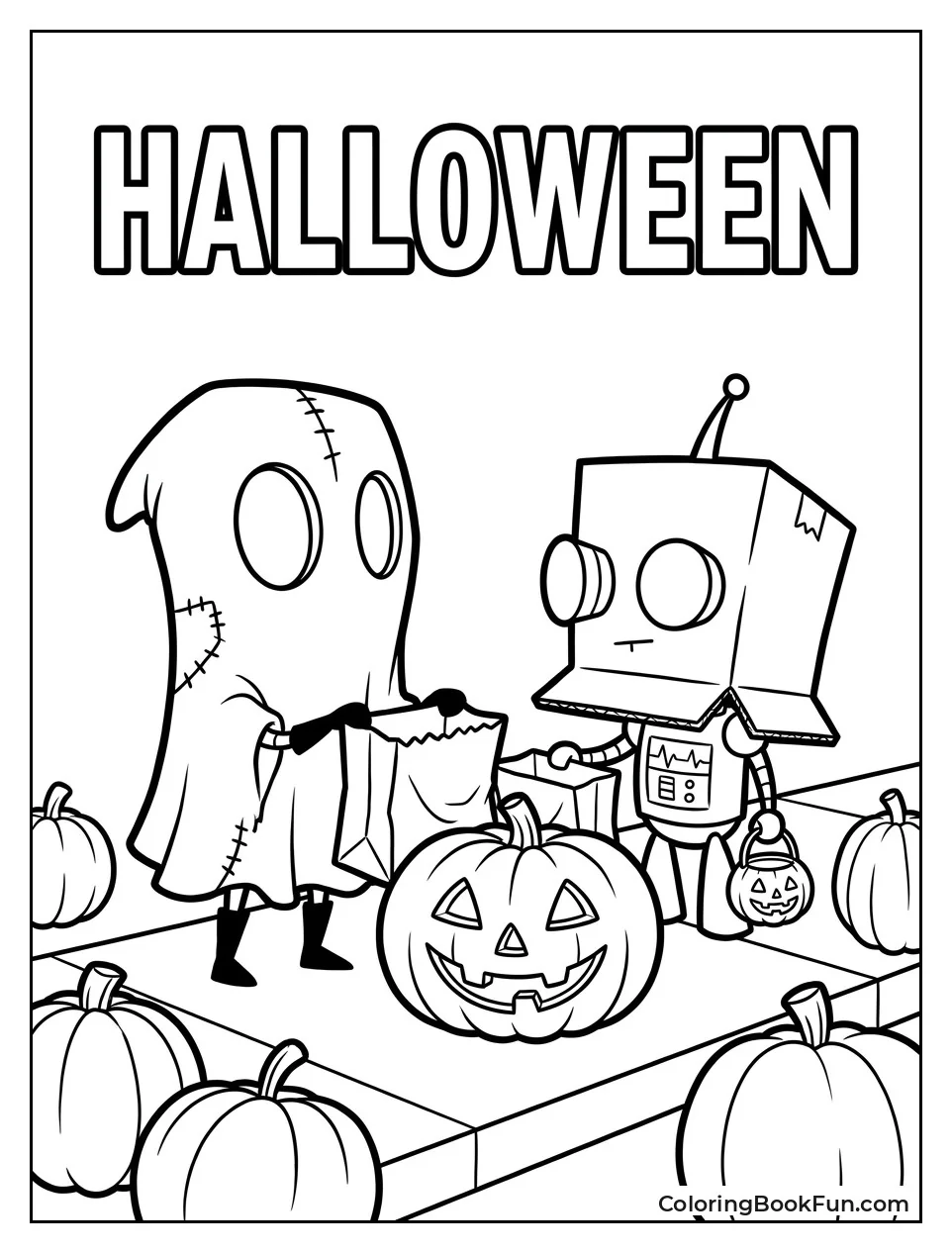 Zim and Gir Trick or Treating