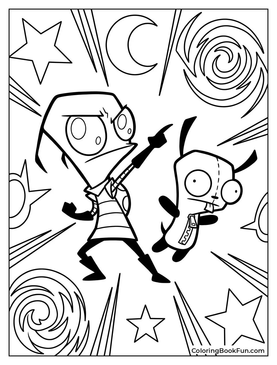 Zim and Gir Ready for Action