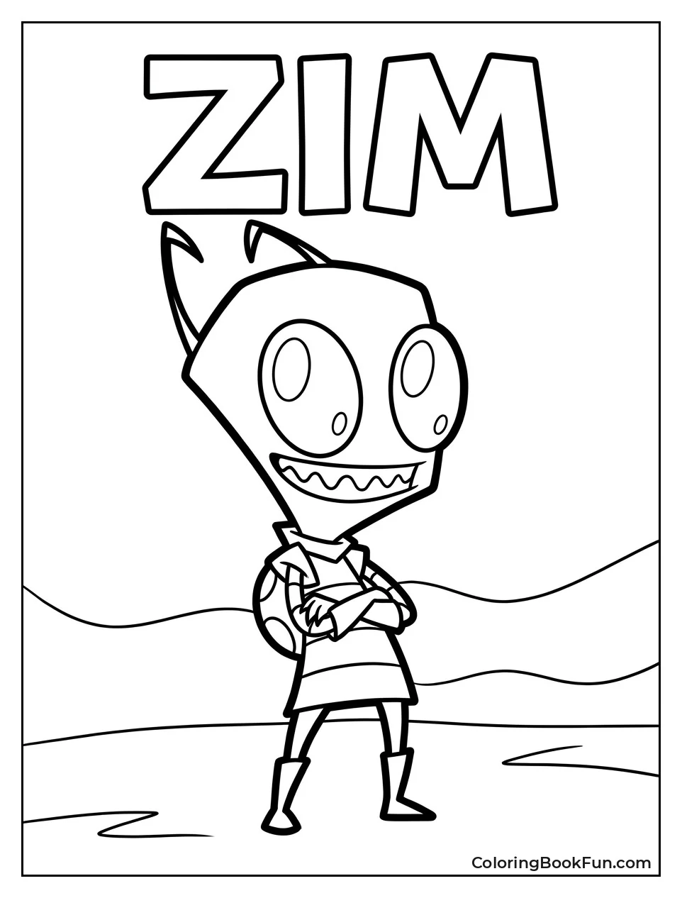 Zim Standing Proud in Uniform