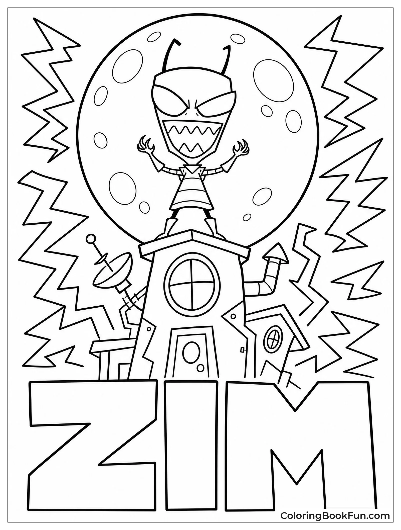 Zim Laughing on His House