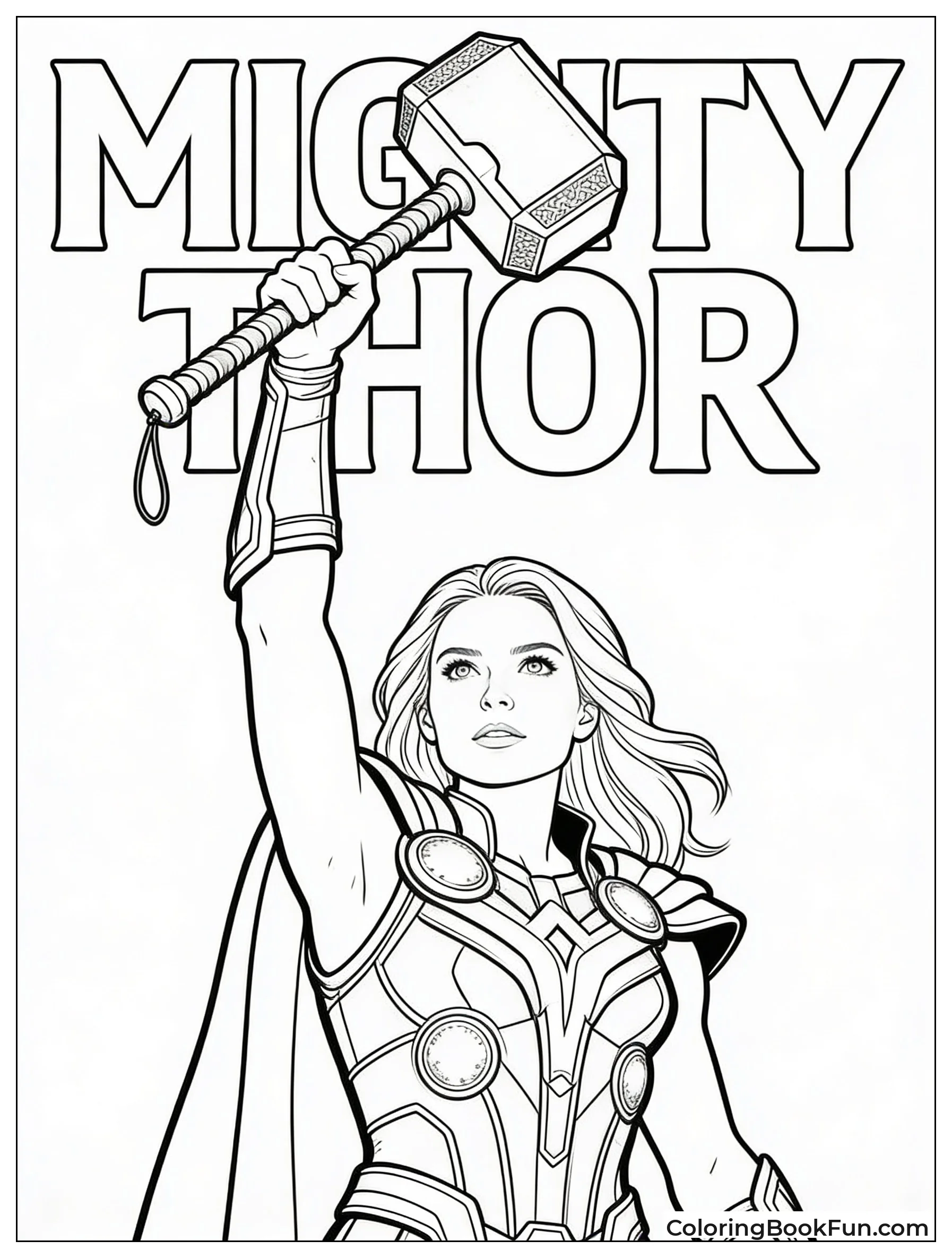 Jane Foster Lifting Mighty Hammer