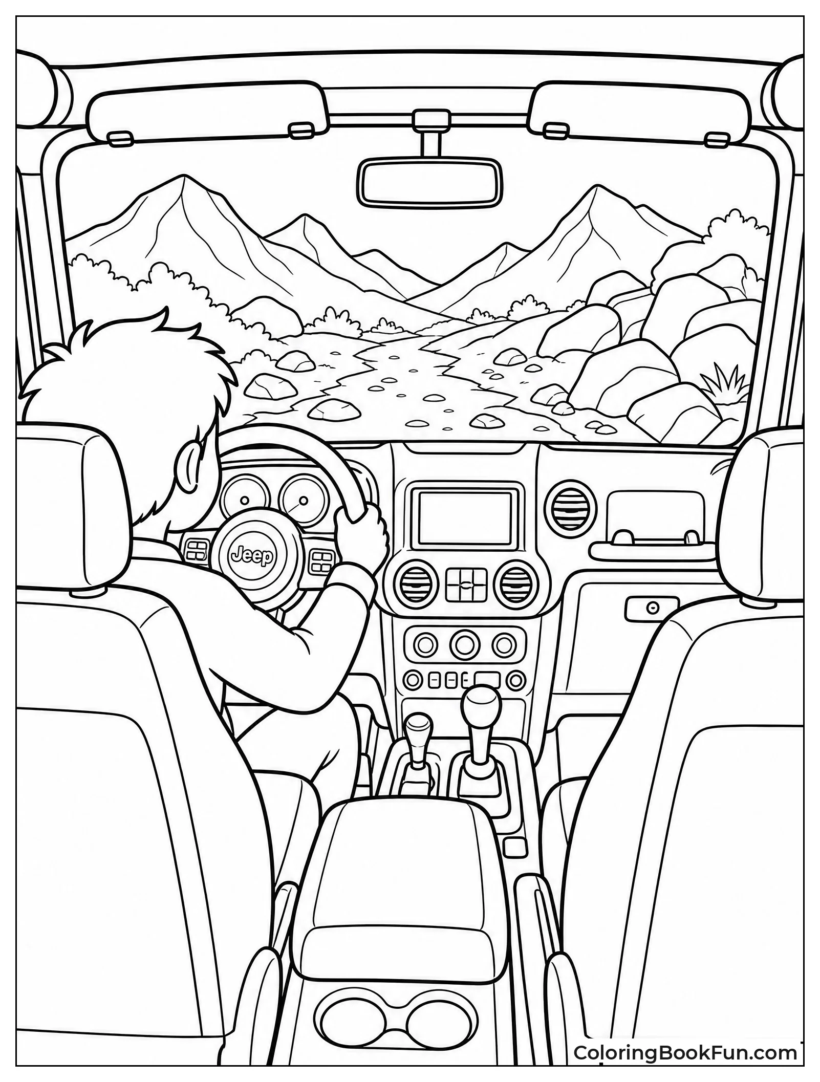 Driver Looks At Trail Ahead