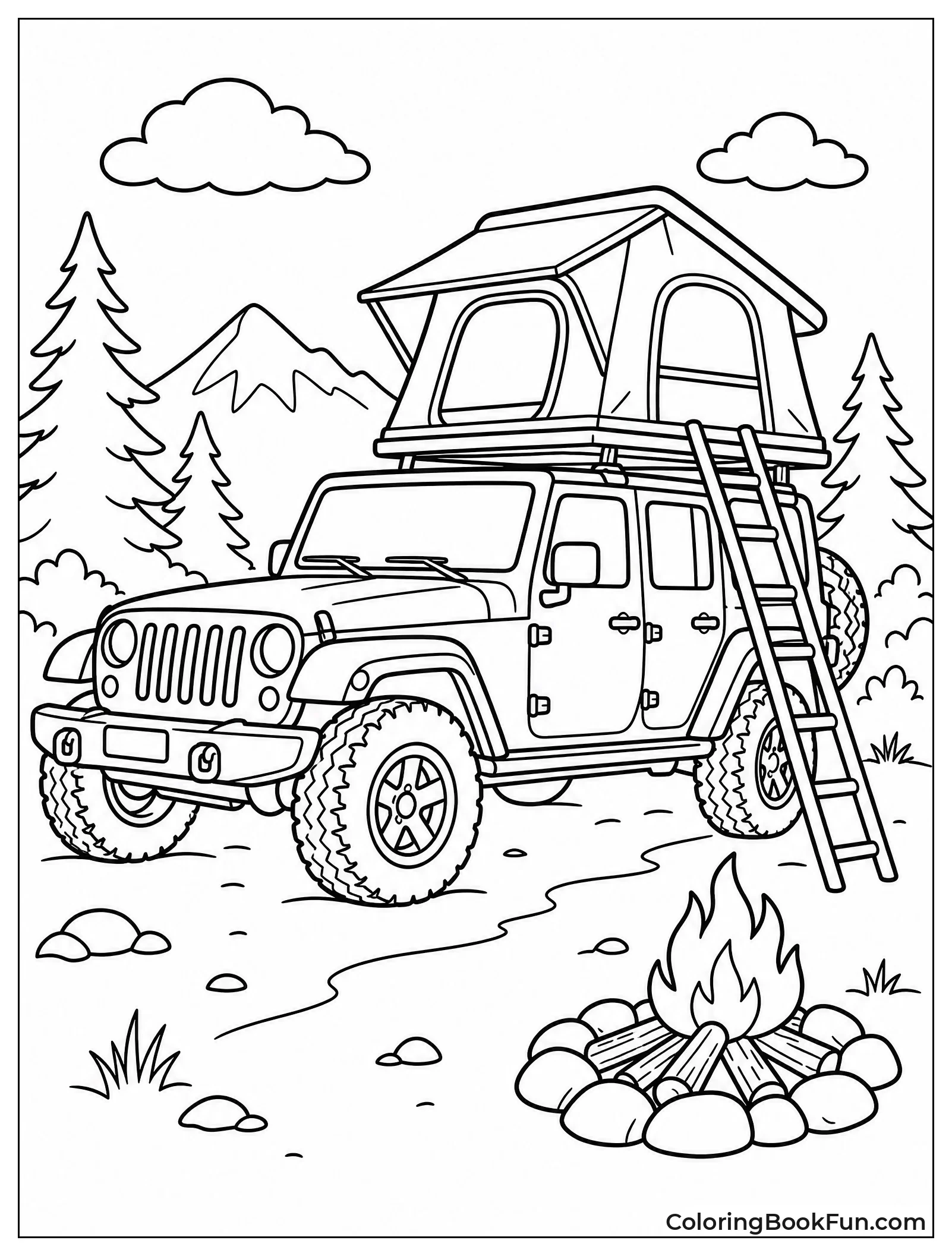Jeep Camps With Rooftop Tent