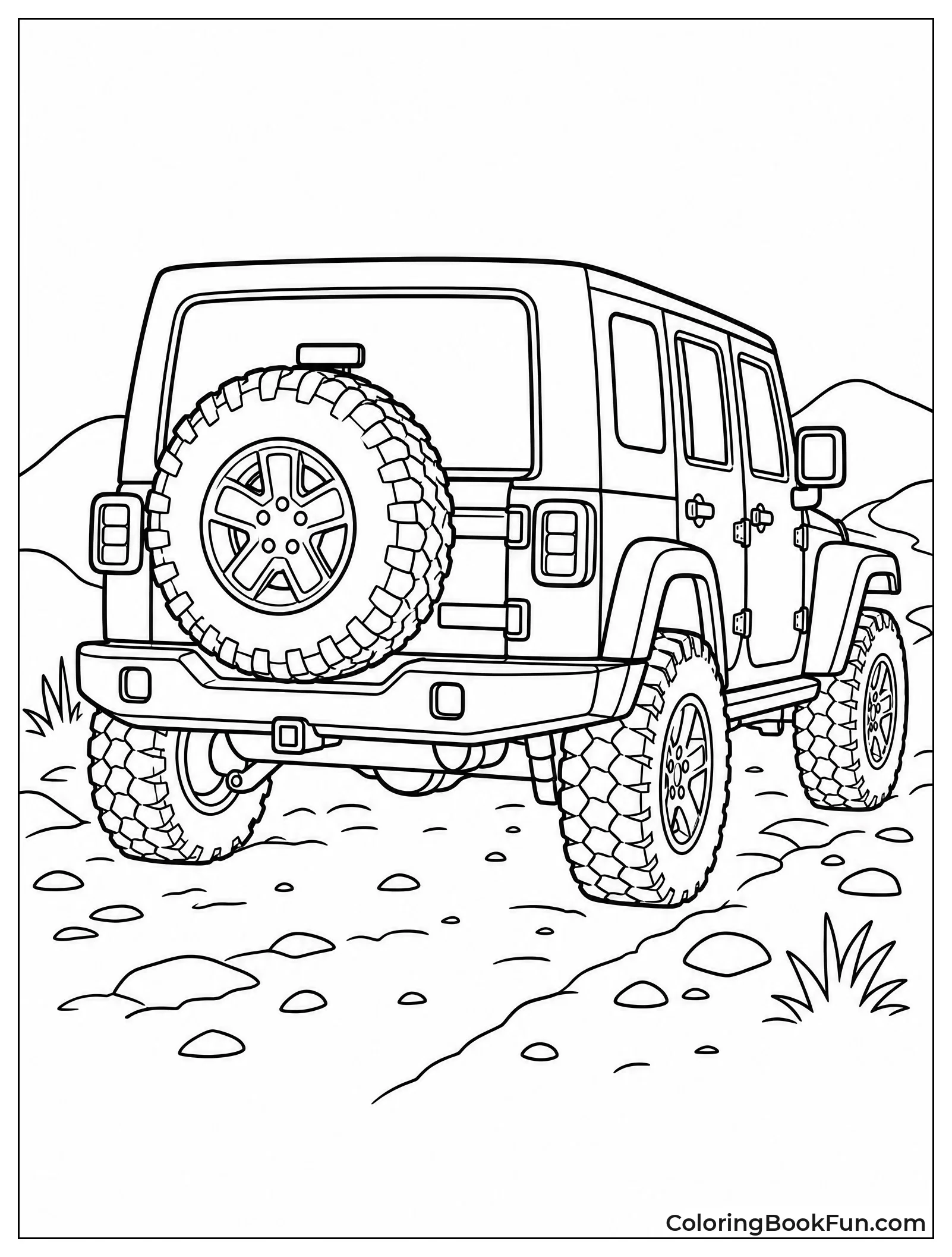 Rear View Shows Spare Tire