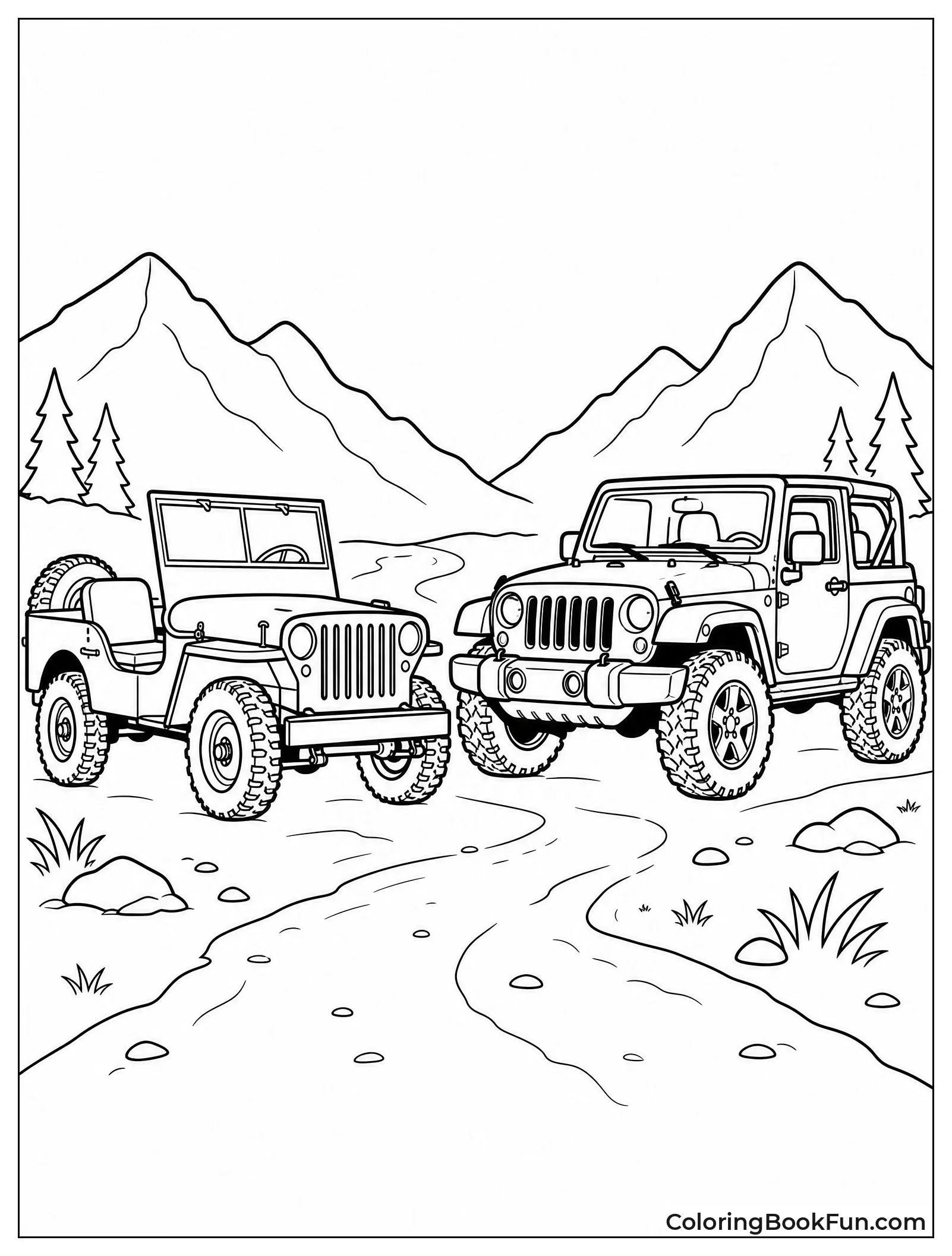 Old Jeep Next To New One