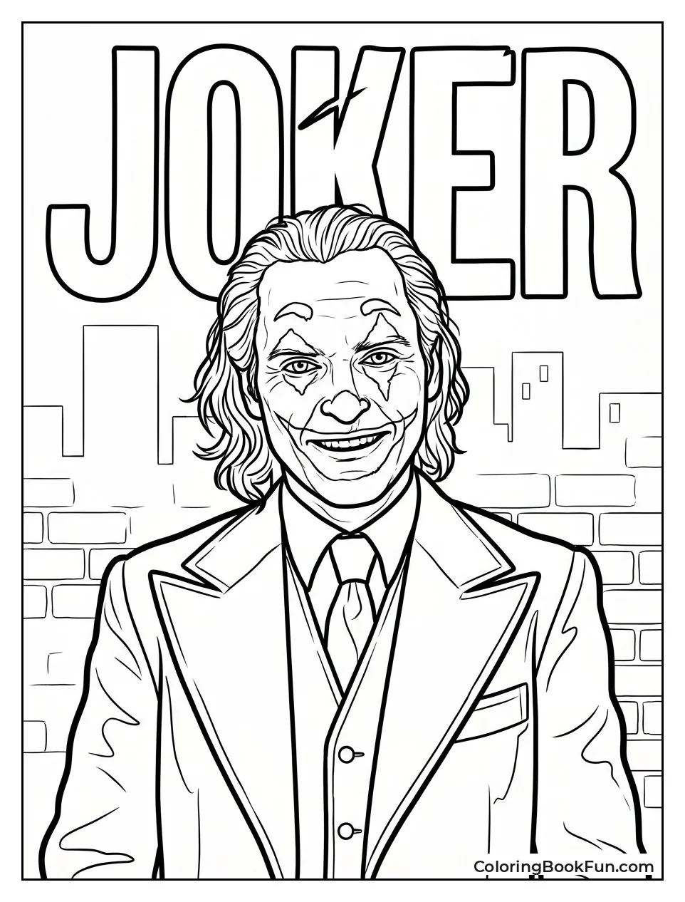 Joker Walks In Red Suit