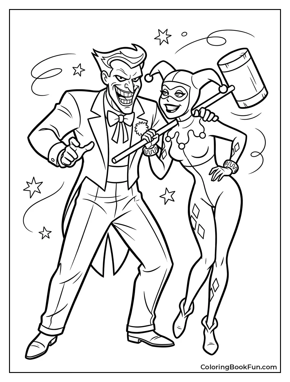 Joker Stands With Harley Quinn