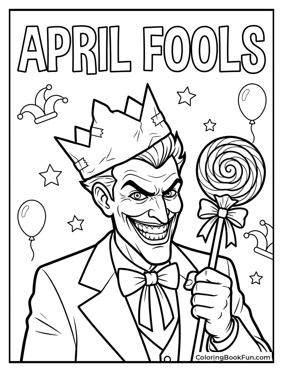 Joker Wears Paper Crown Proudly