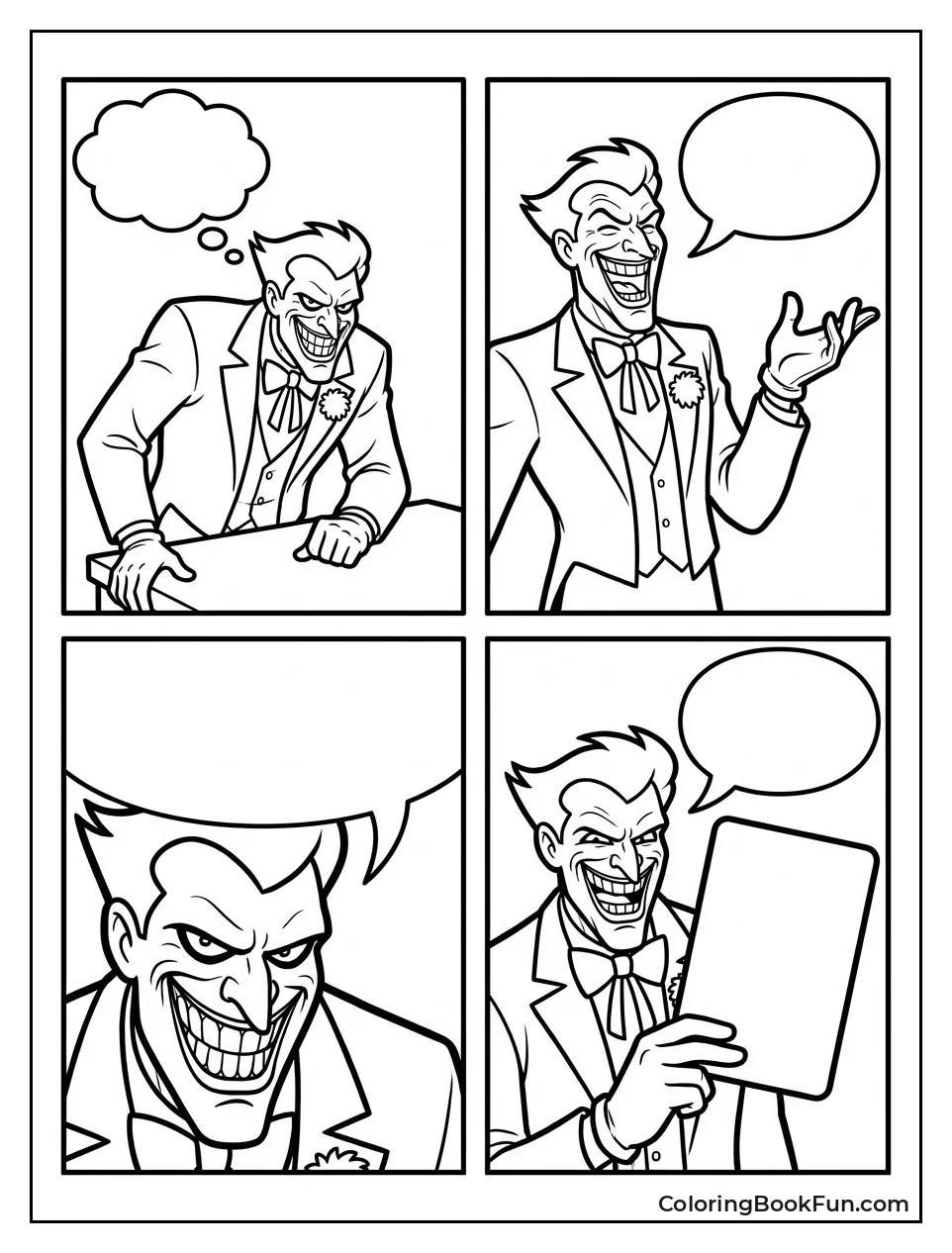 Comic Panels Show Joker Plans