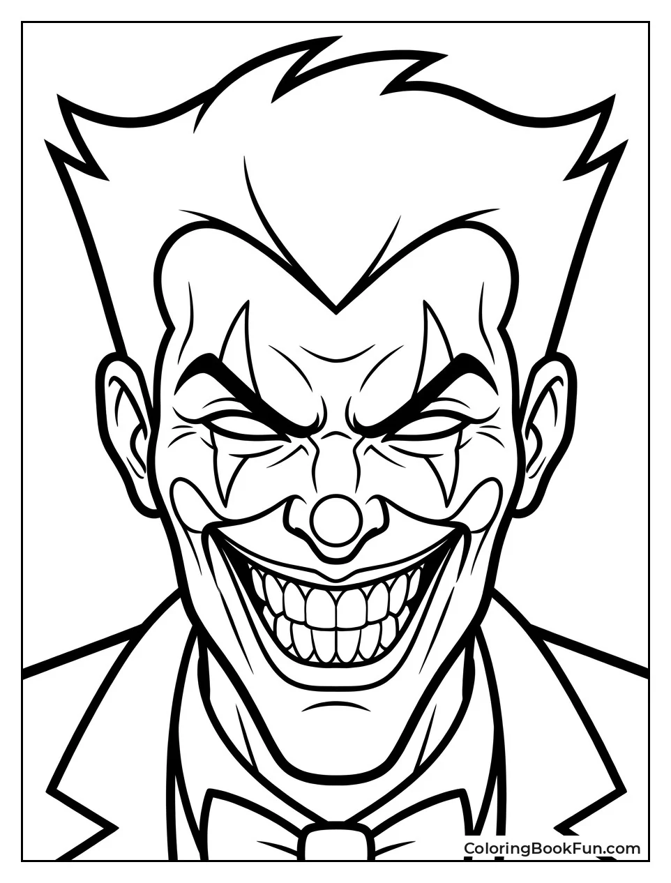 Joker Laughs With Wild Eyes