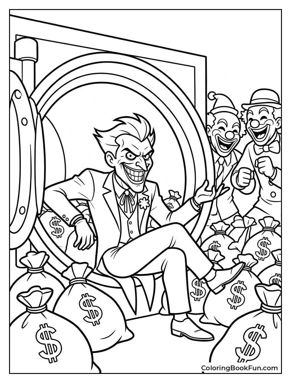 Joker Laughs Inside Bank Vault