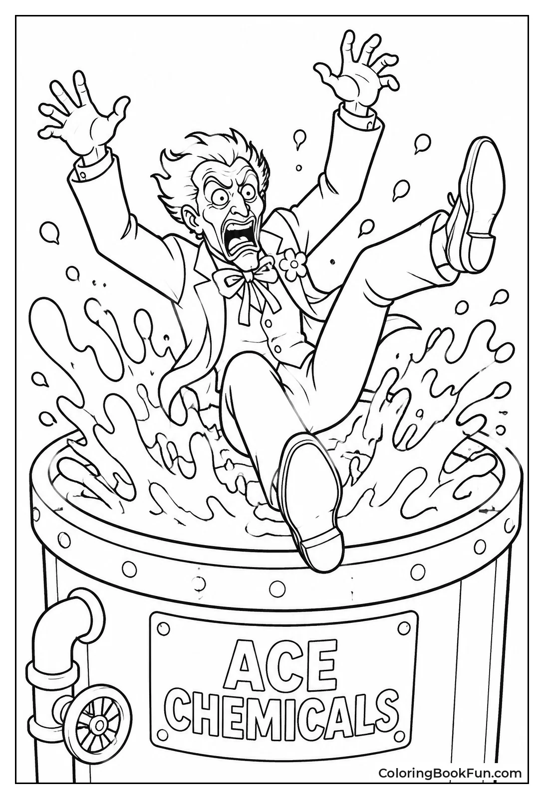 Joker Falls Into Green Vat