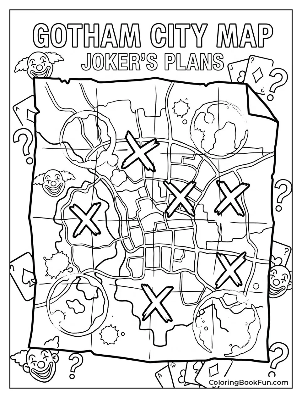 Map Shows Joker Treasure Spots