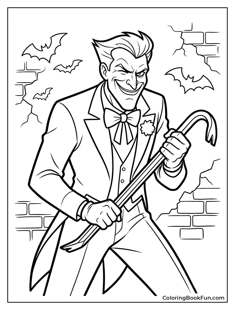 Joker Winks With Crowbar Ready