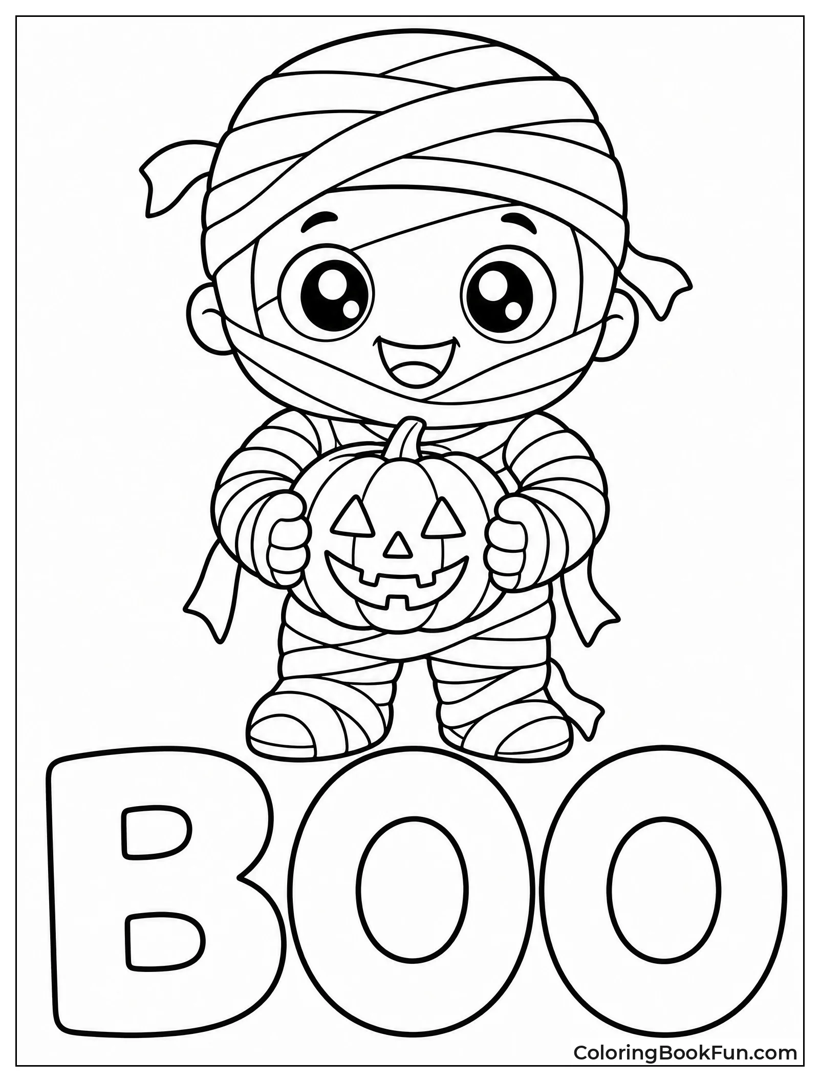 Kawaii Baby Mummy with Pumpkin