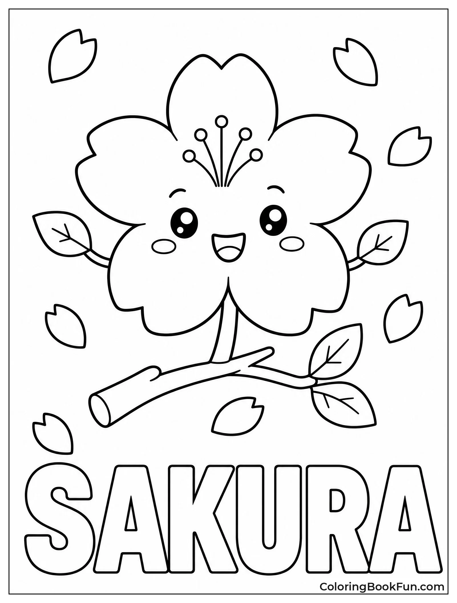 Cute Kawaii Blossom Character