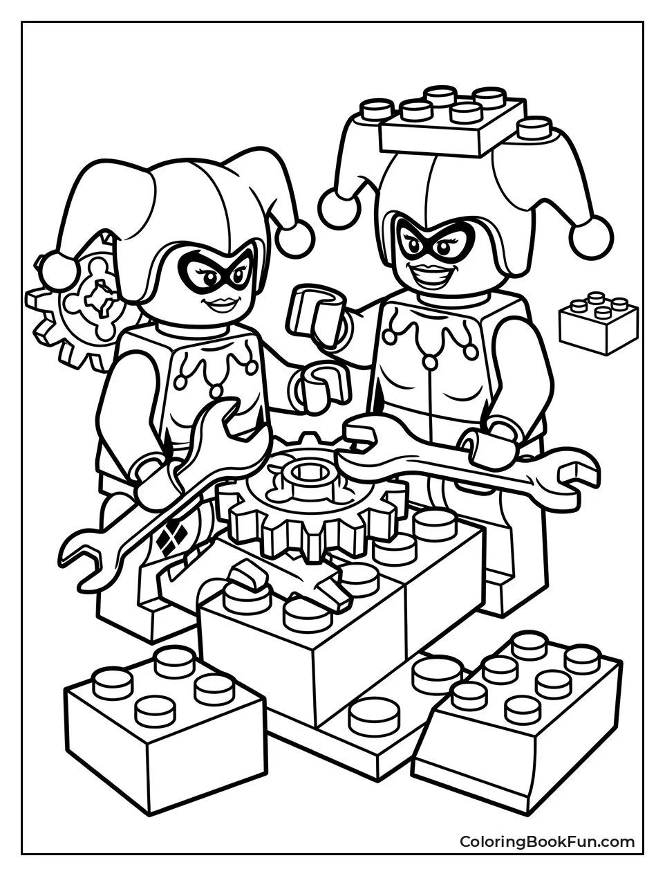 Lego Harley Building a Contraption