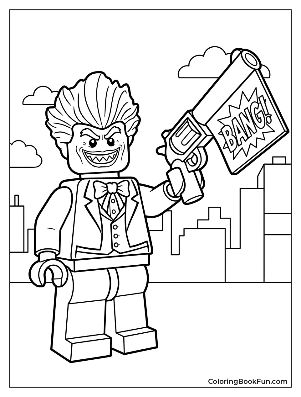 Lego Joker Stands In Blocks