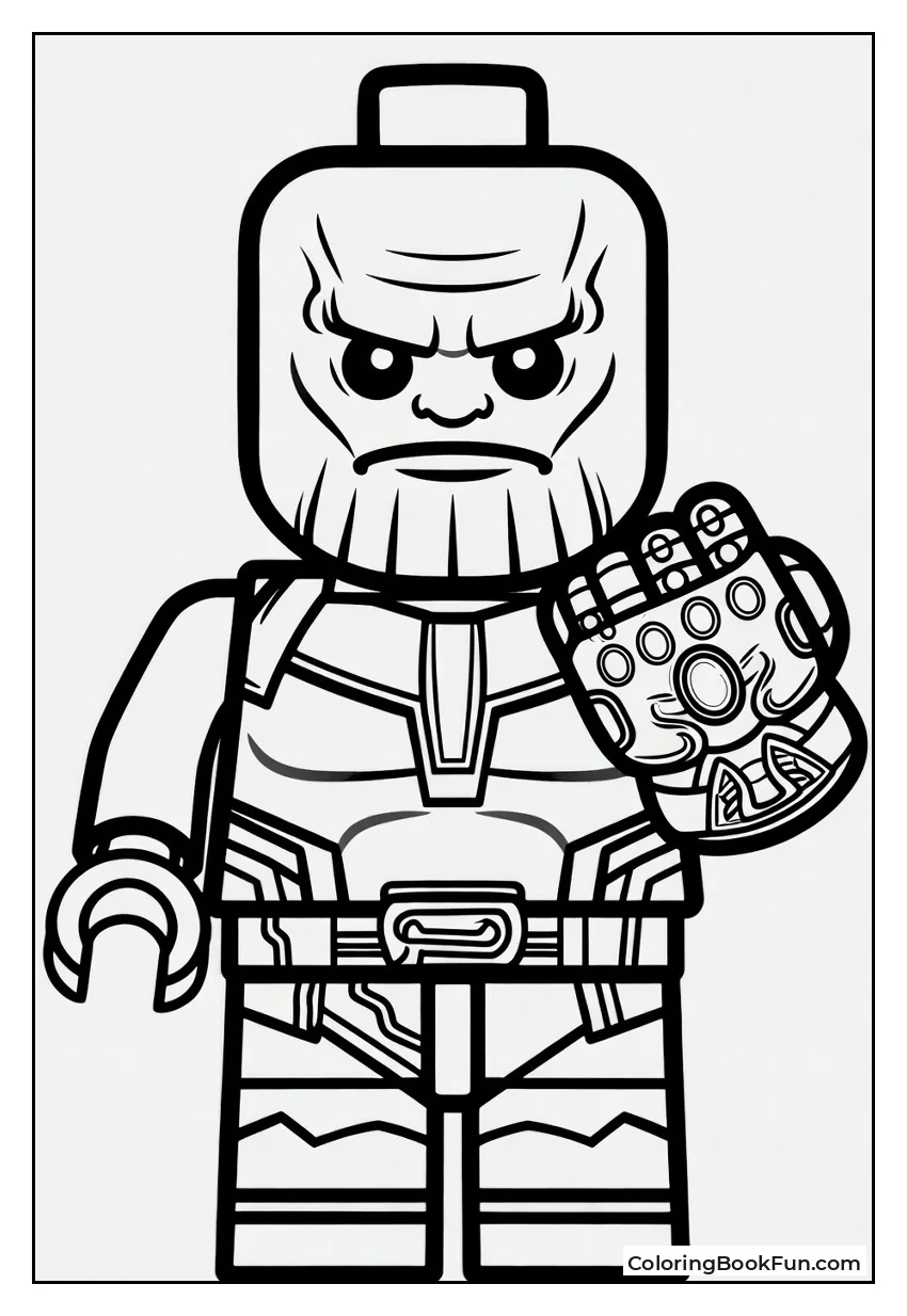 Blocky Lego Thanos Figure