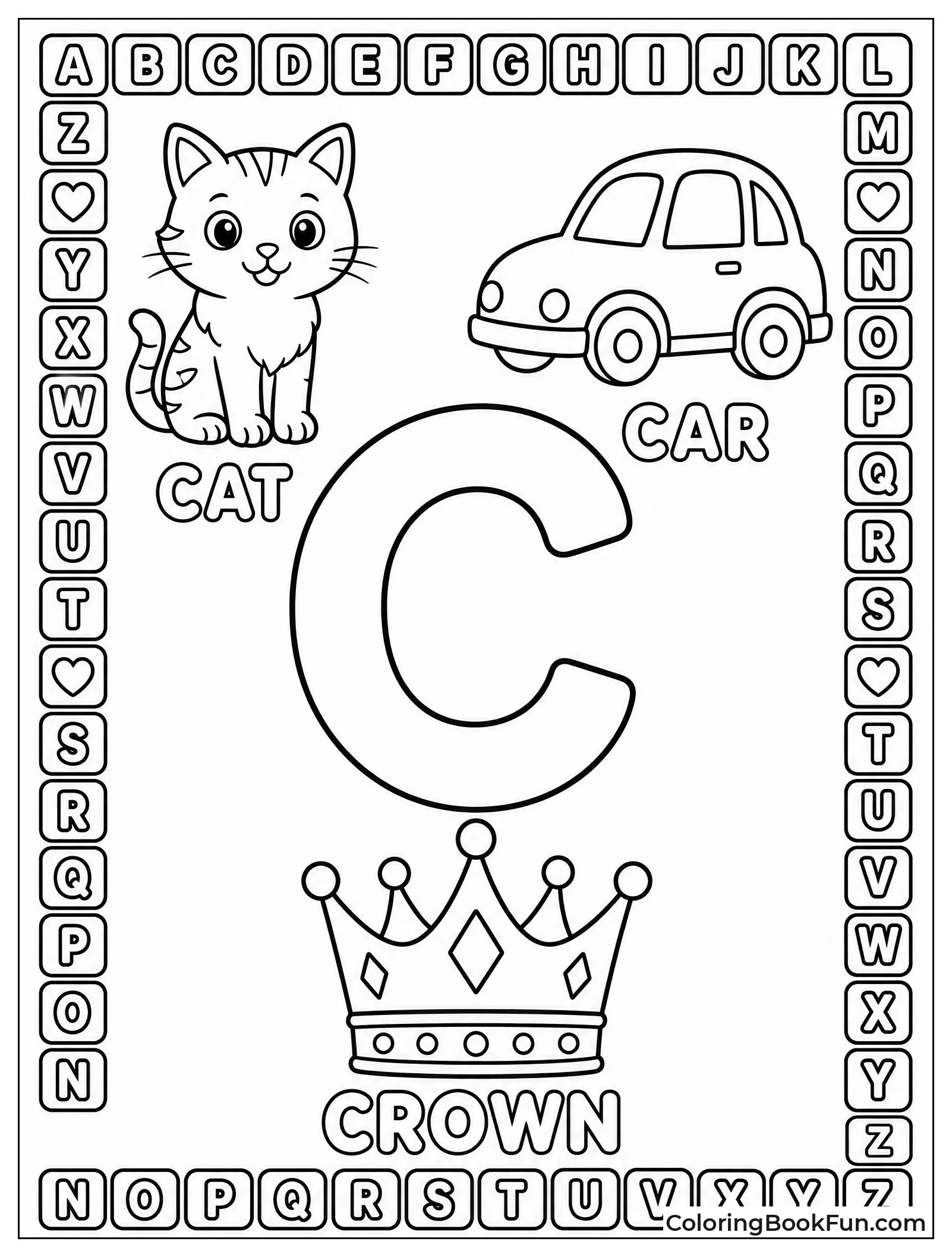 Alphabet Poster with Big Letter C