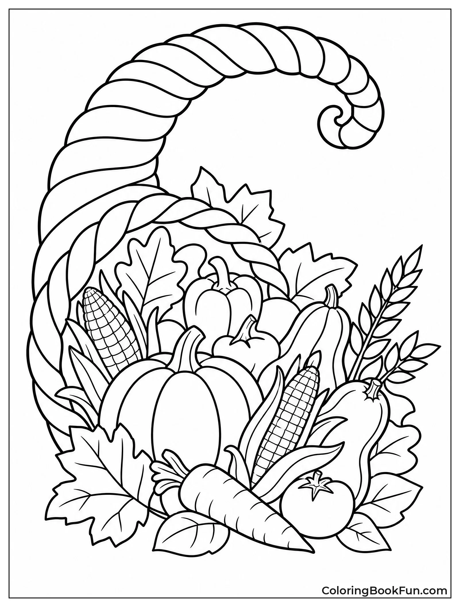 Cornucopia Shaped Like Wide Letter C