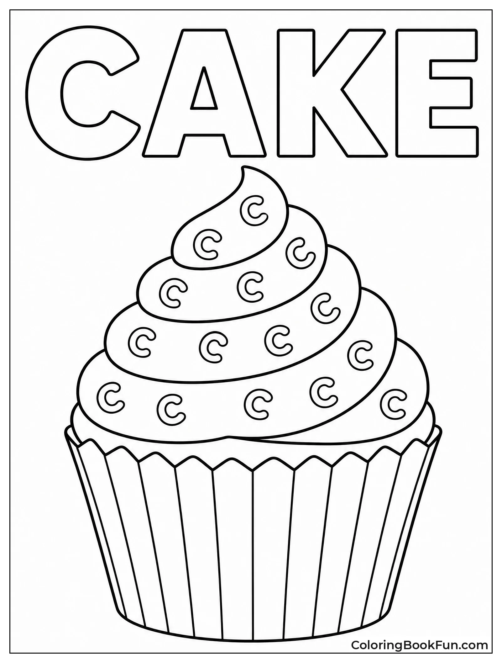 Cupcake with C Shaped Sprinkles