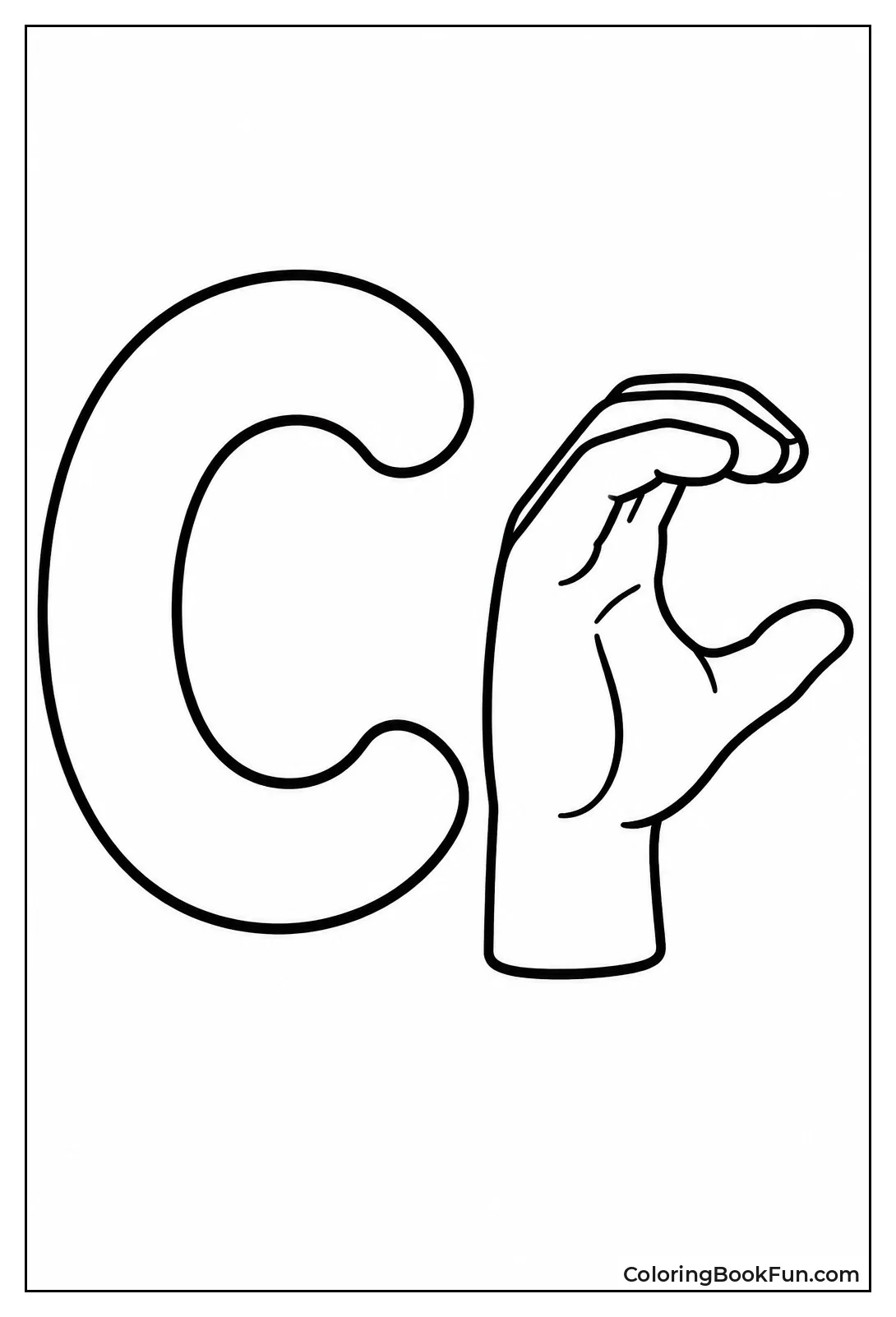 Large C Next to ASL Sign