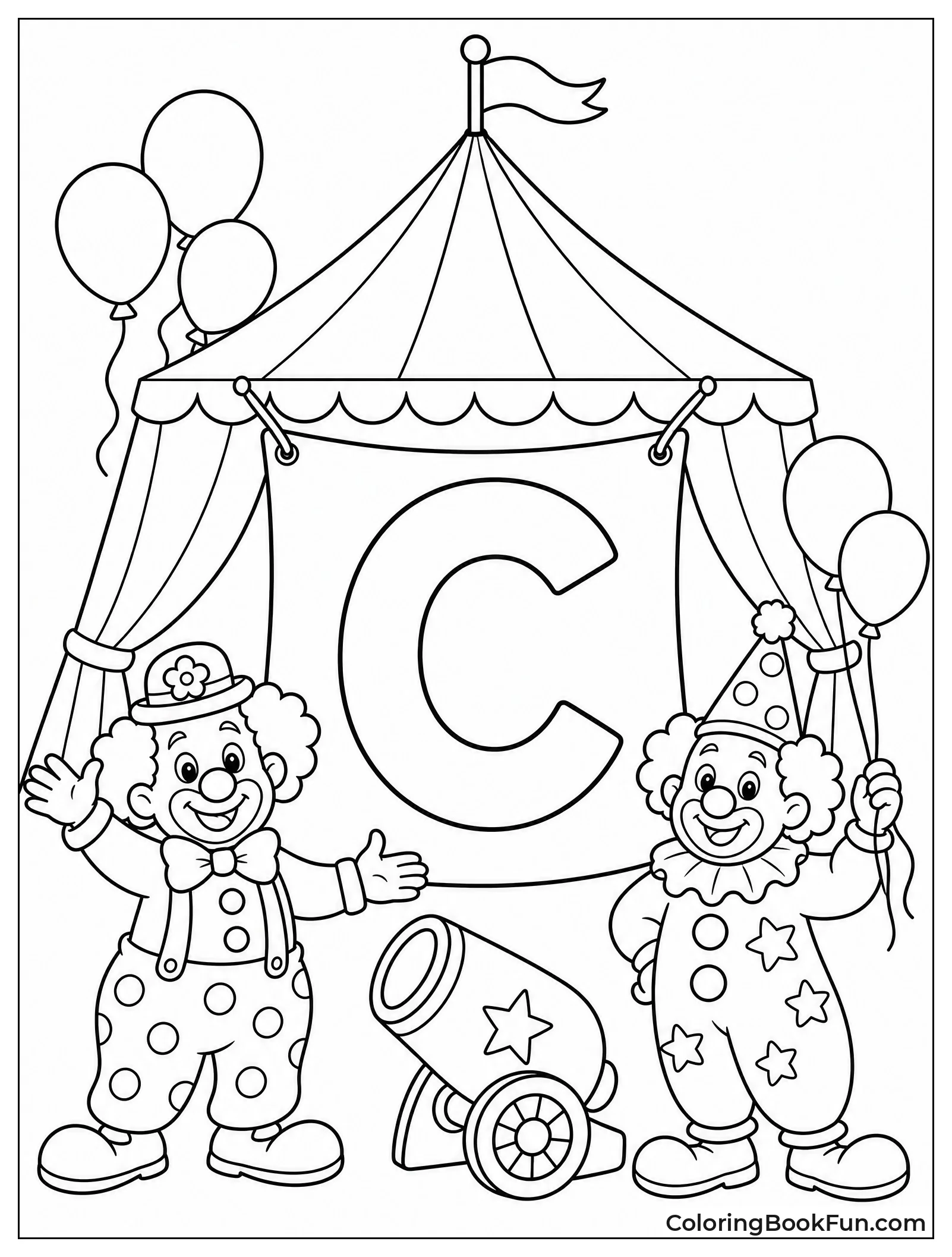 Circus Tent Has Big C Banner