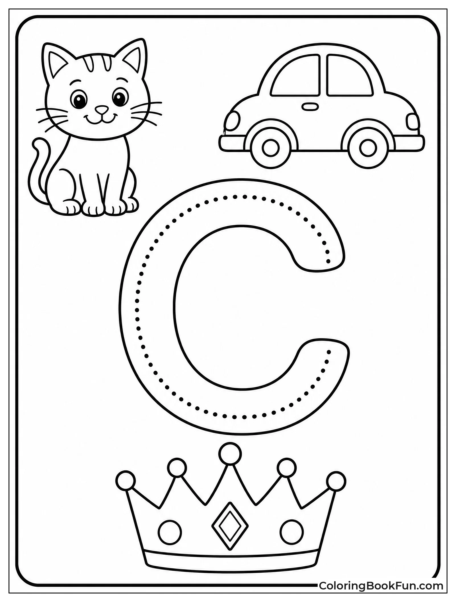 Connecting Dots to Form Letter C