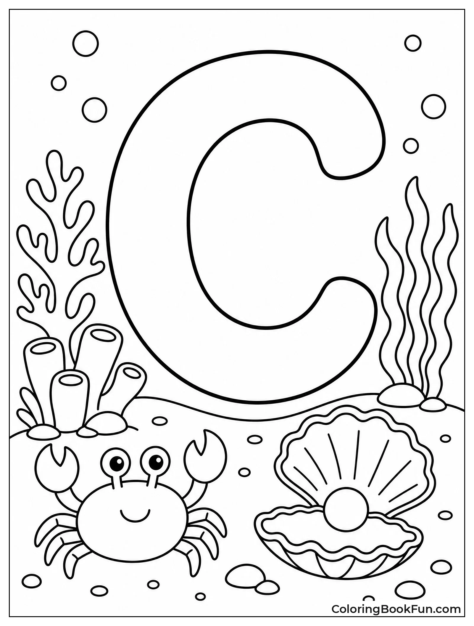 Crab and Clam Explore Coral Reef