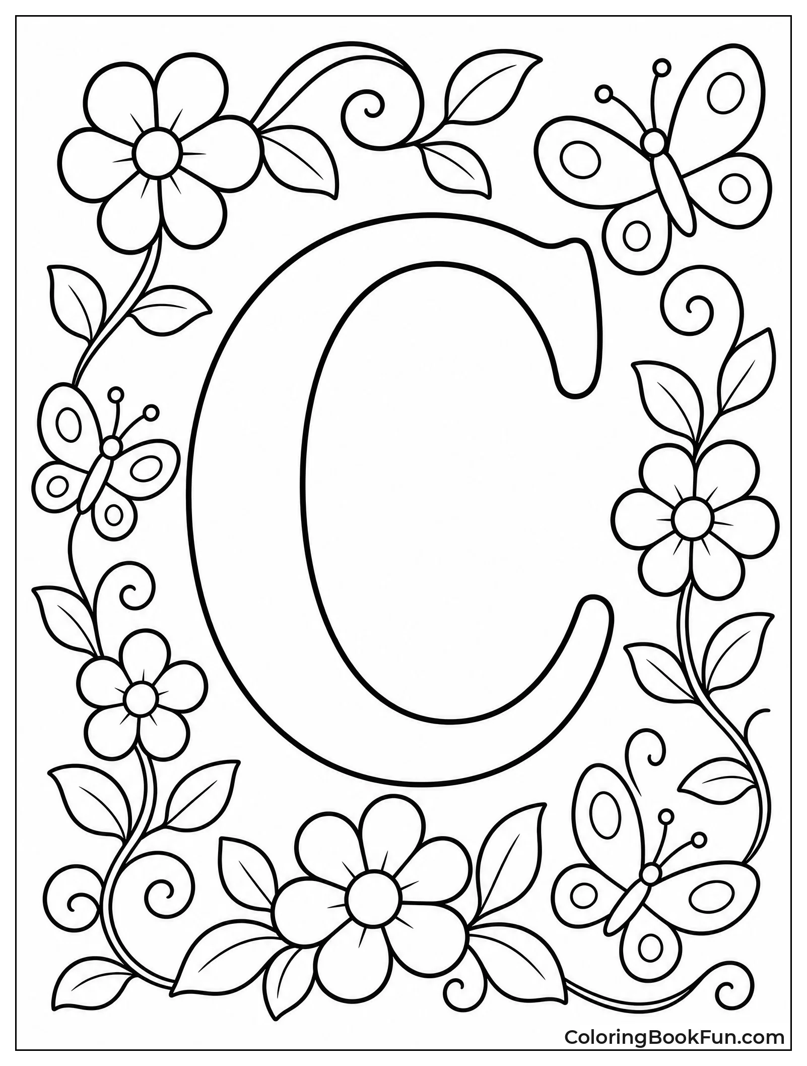 Flowers and Vines Decorate Elegant C