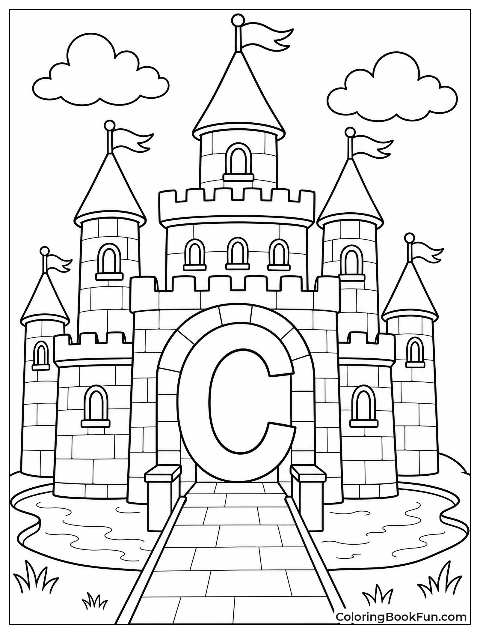 Castle Gate Features Large Stone C