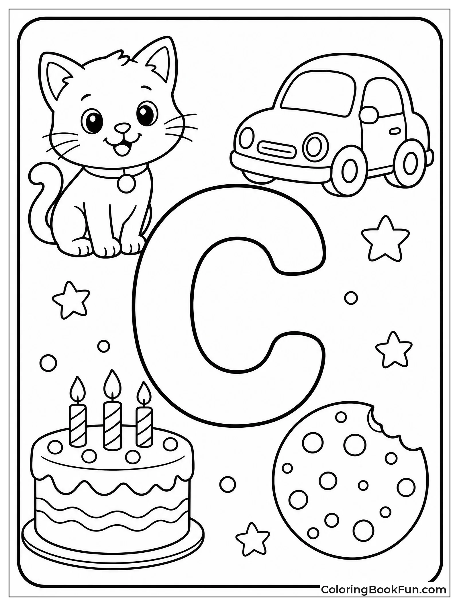 Cat Car Cake and Cookie Scene