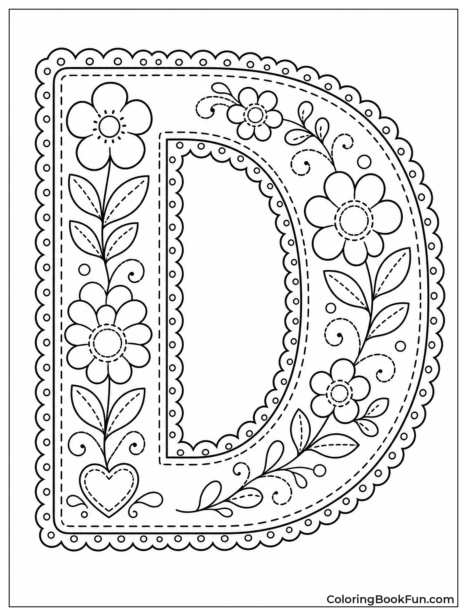 Lace Covers a Dainty D