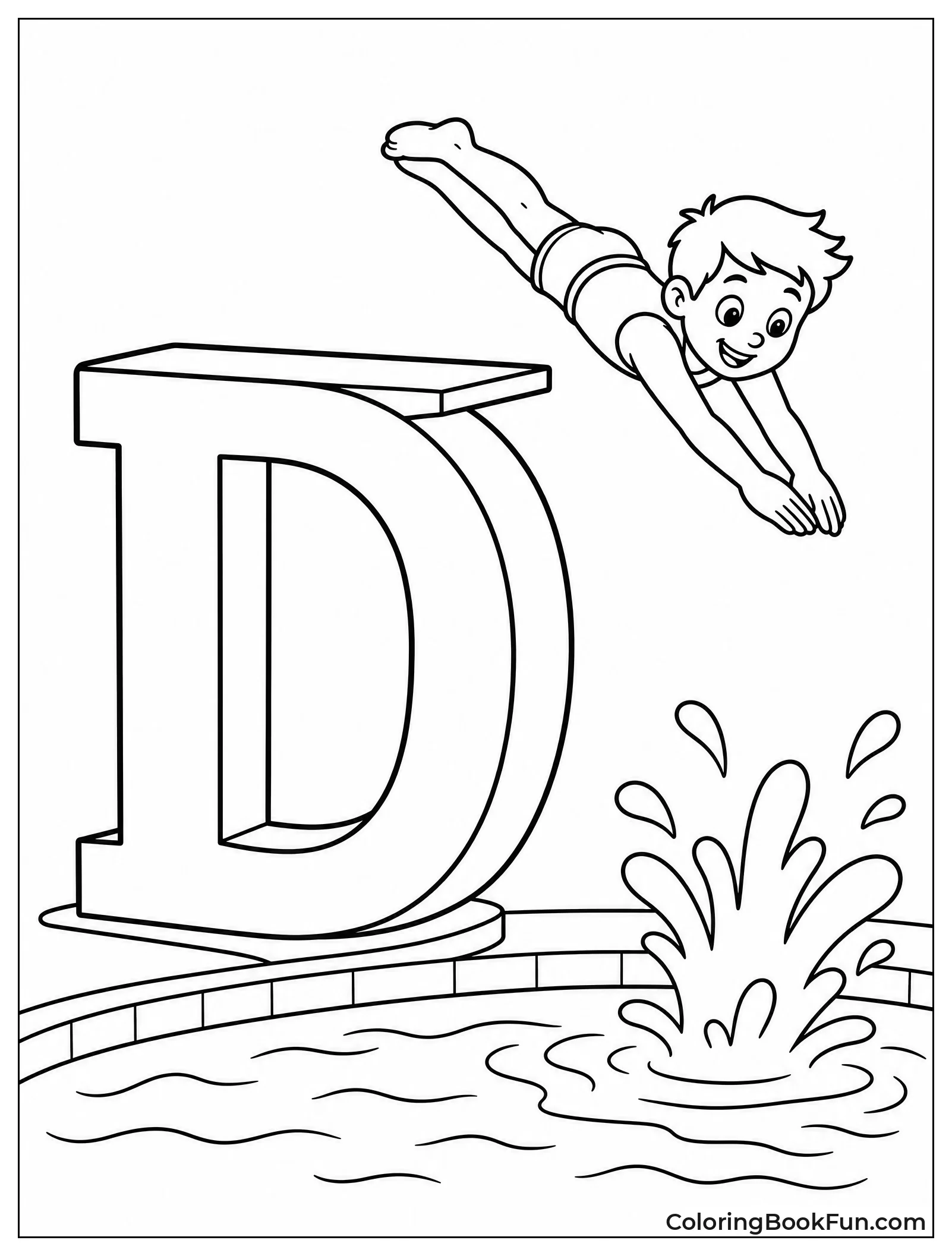 Diver Jumps from D Platform