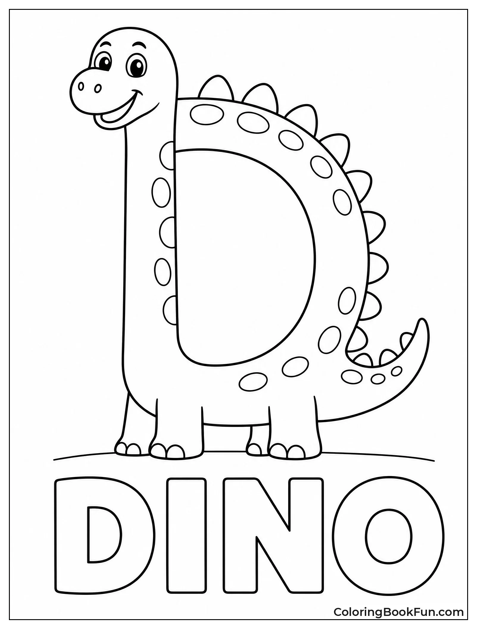 Dinosaur Body Forms a D