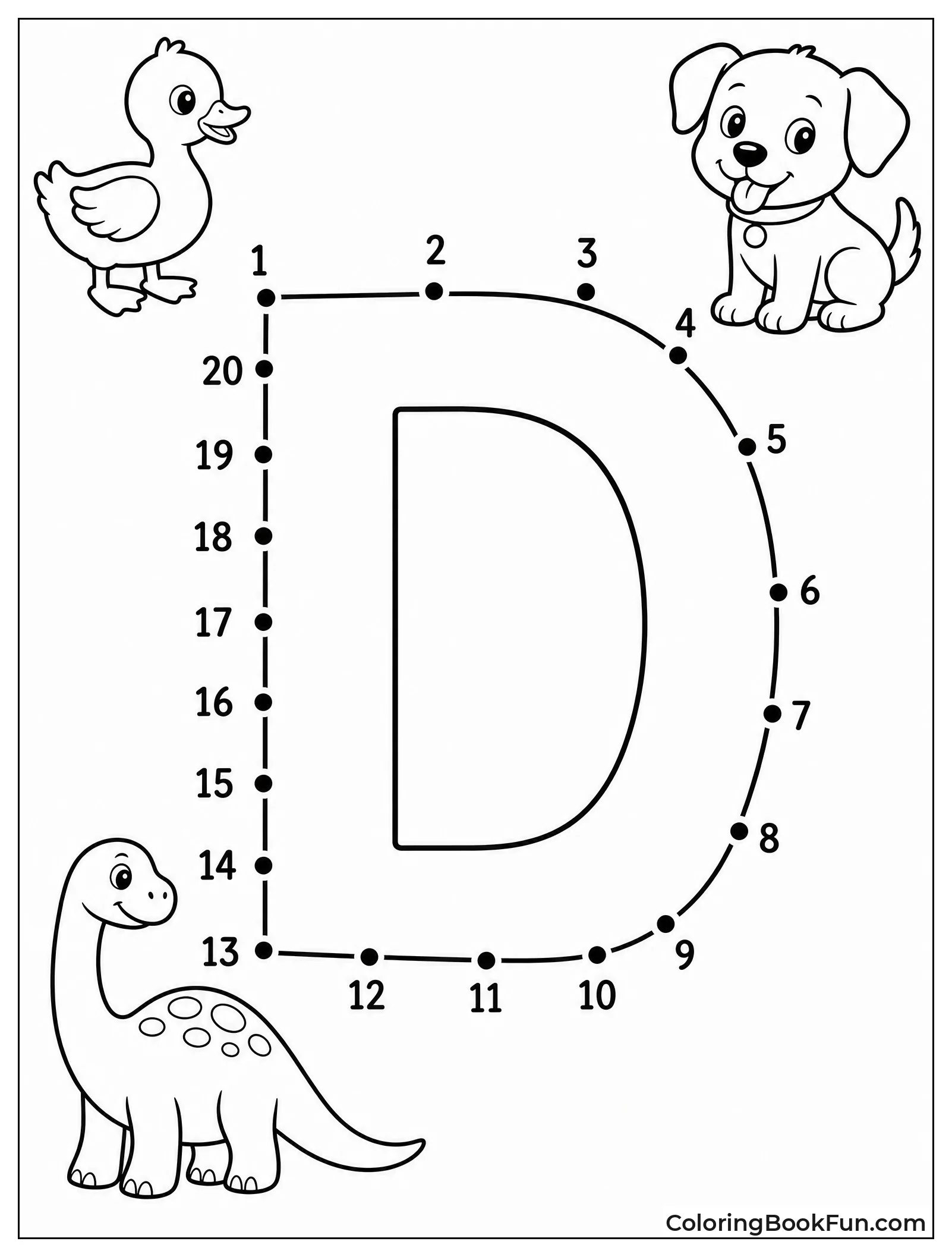 Dots Connect to Make D