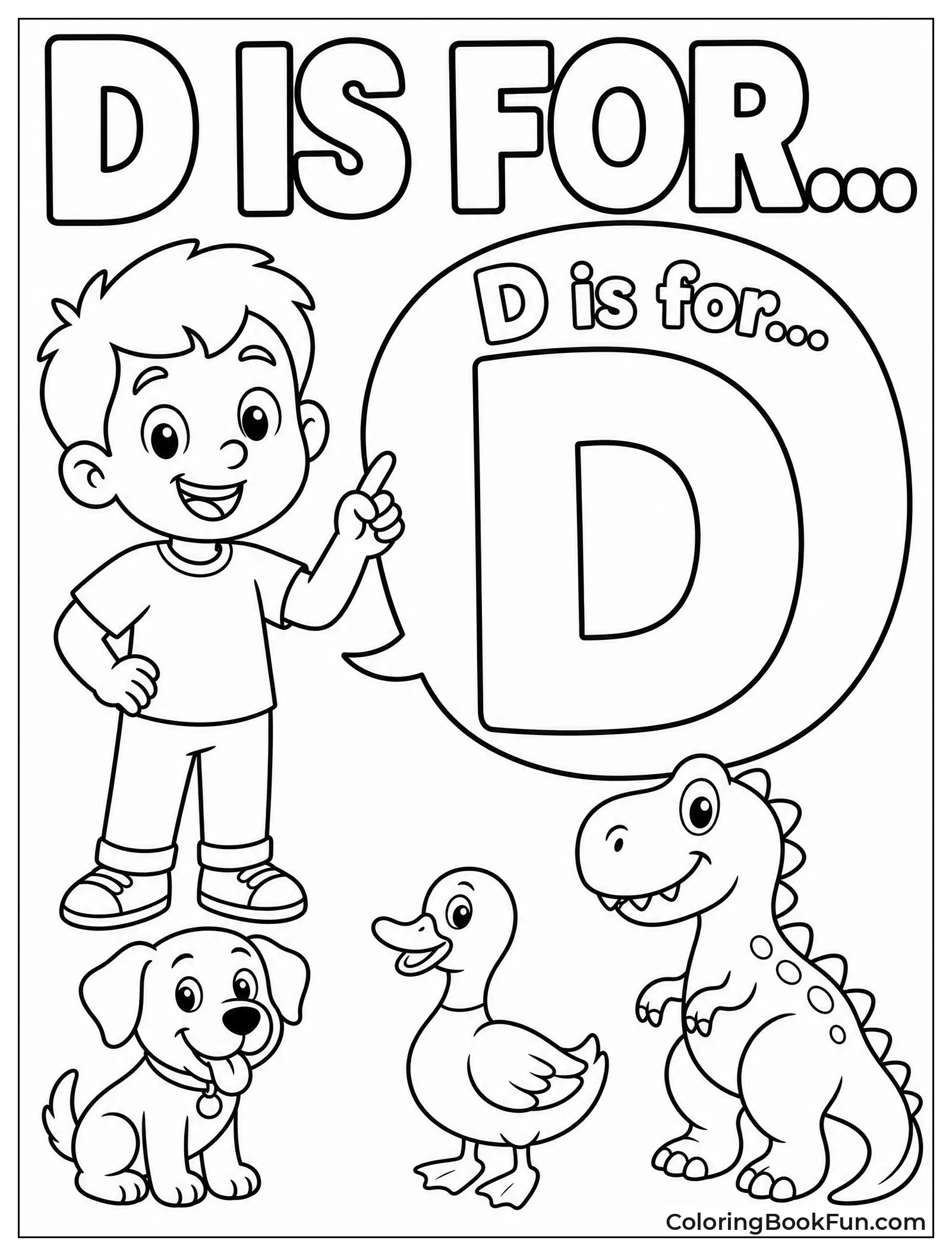 Speech Bubble Shows the D