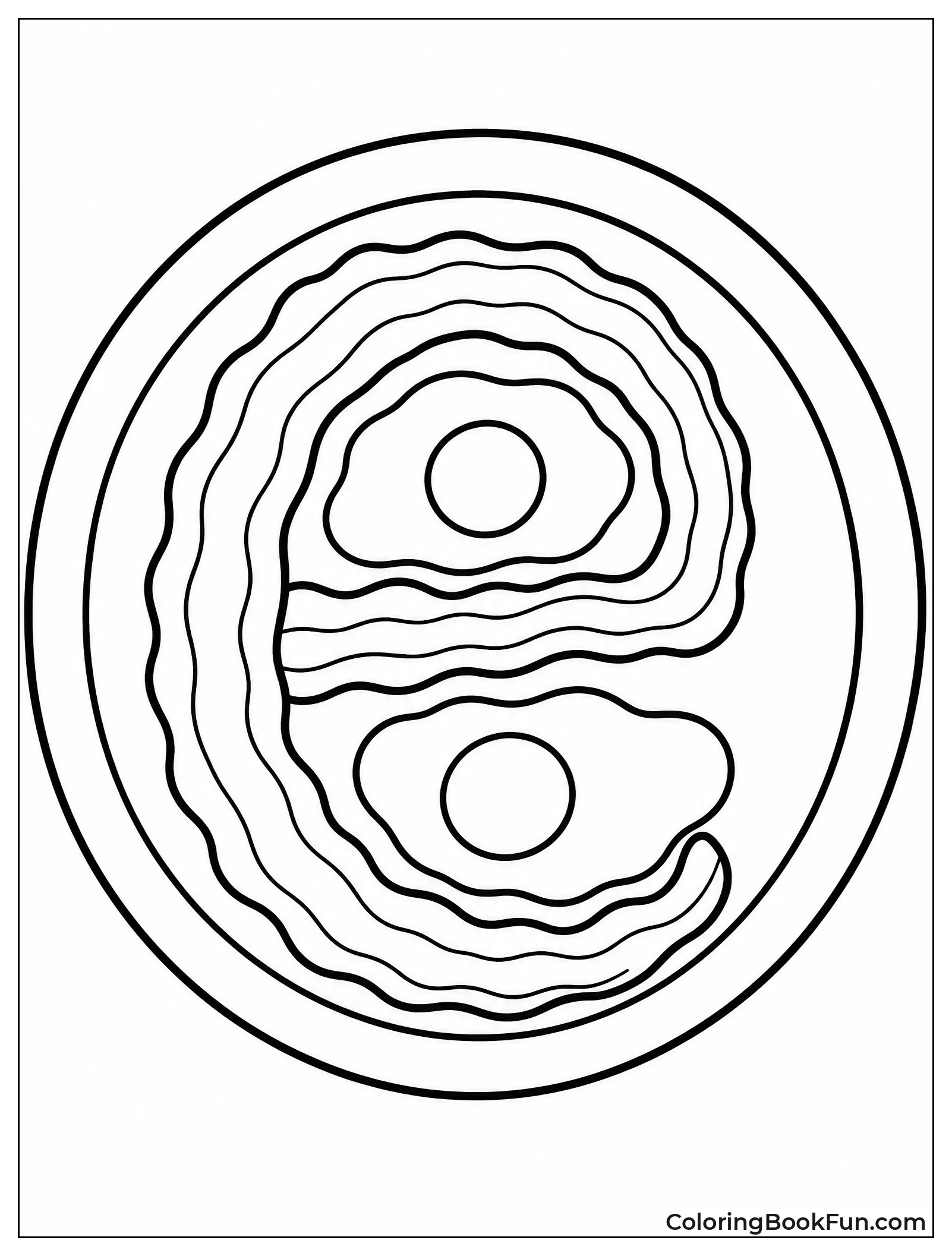 Breakfast Foods Forming a Letter E