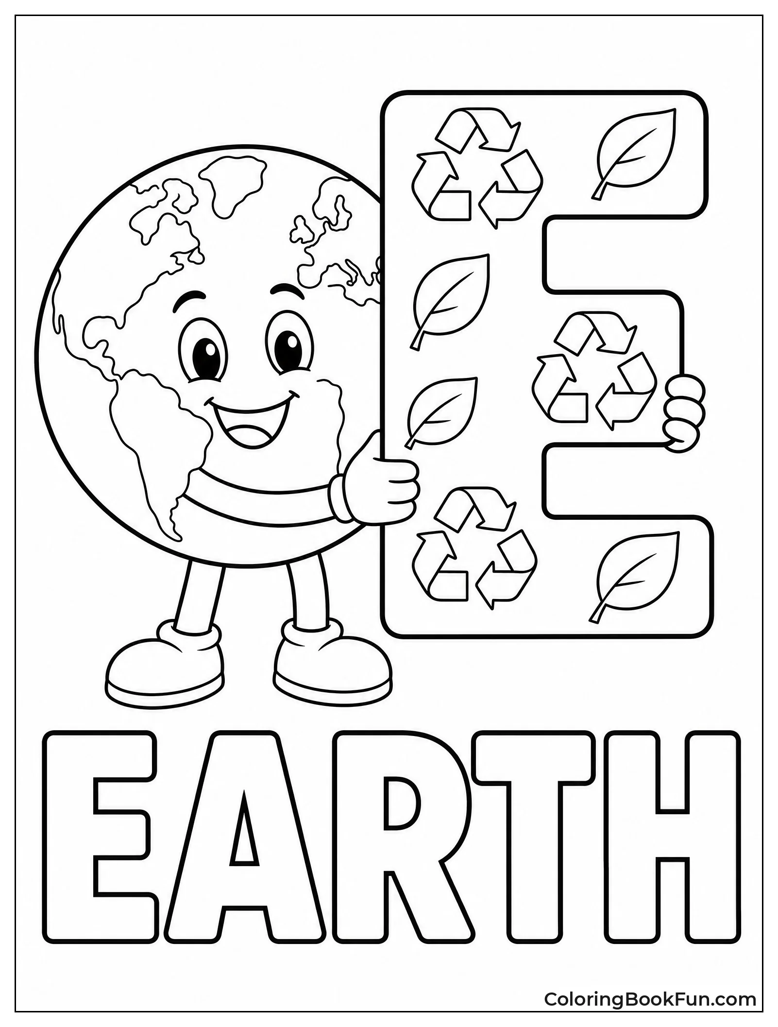 Planet Earth Holding a Big E