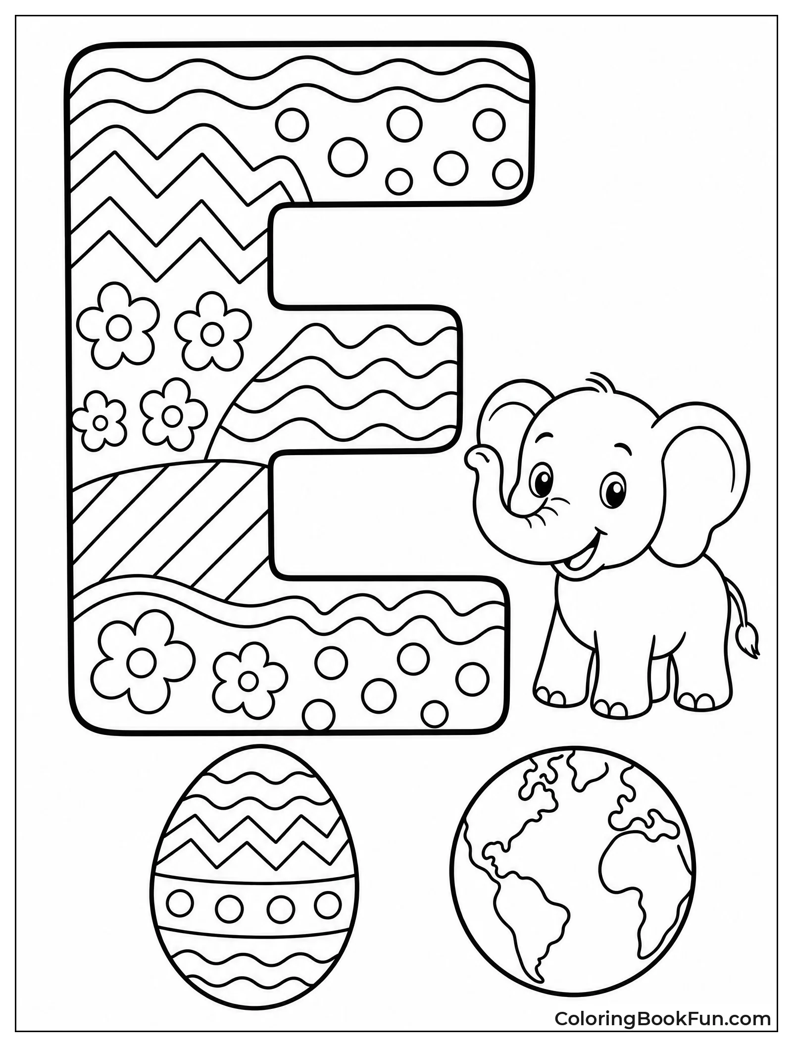 Easter Eggs on a Big E