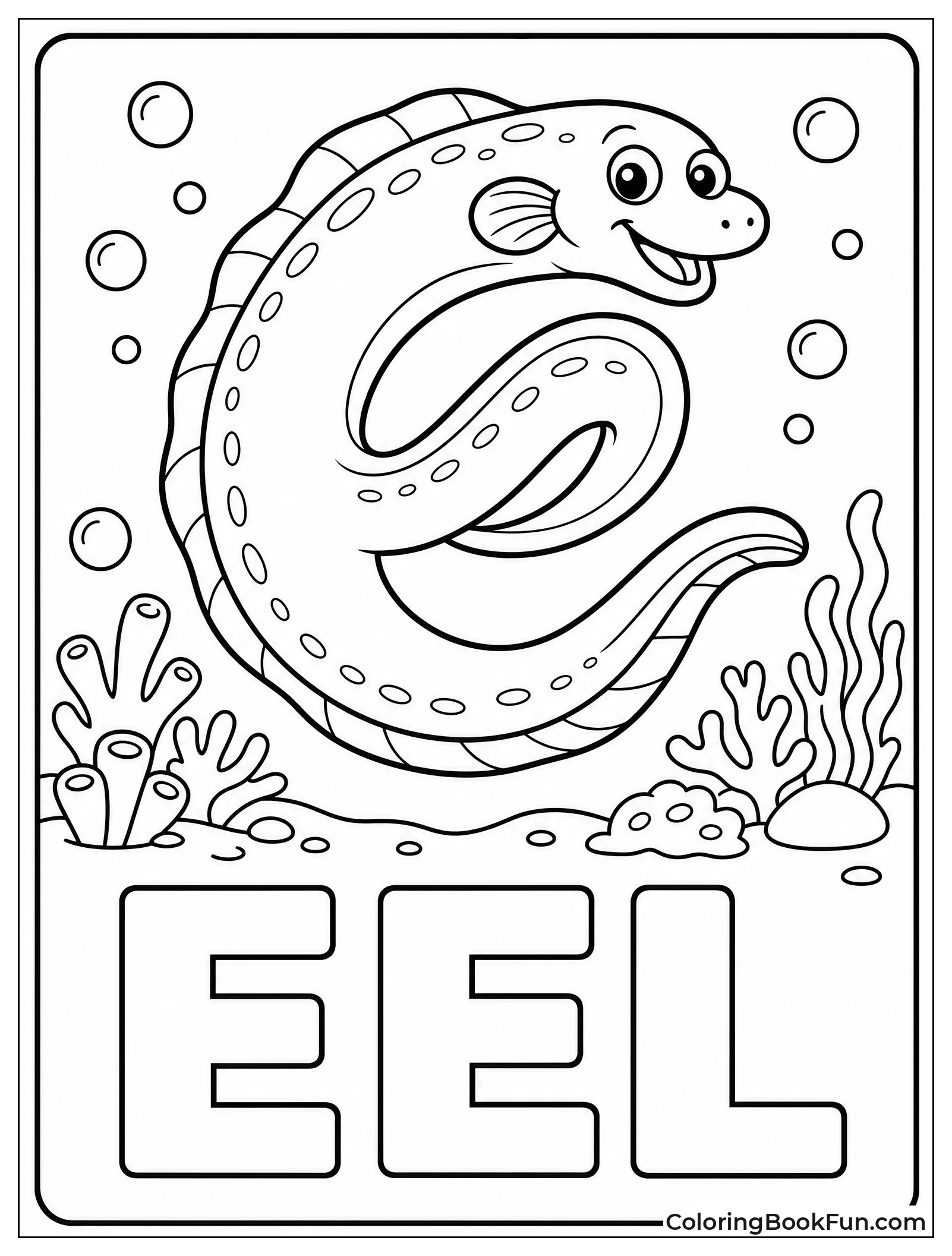 Eel Swimming in an E Shape