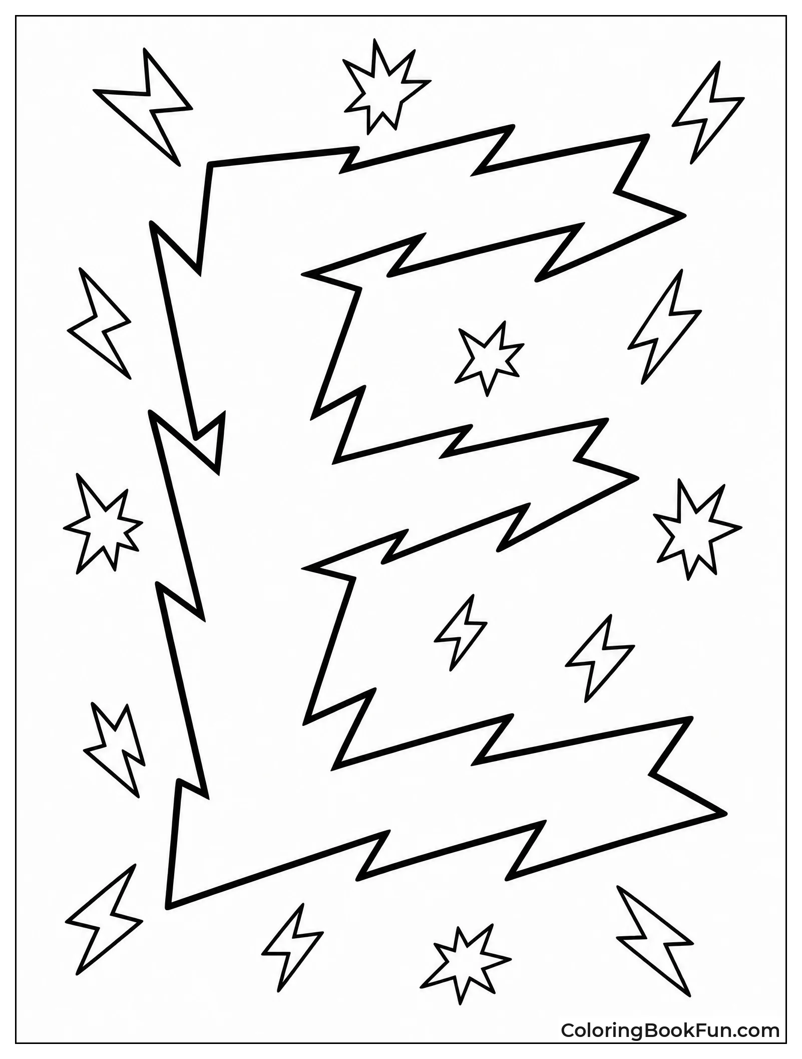 Letter E Made of Lightning