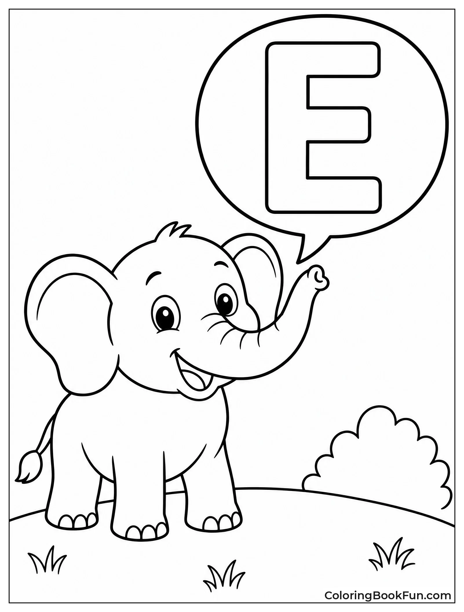 Elephant in a Speech Bubble